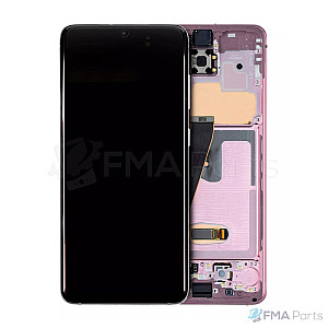 [Full OEM] Samsung Galaxy S20 G980F G981F OLED Touch Screen Digitizer Assembly with Frame - Cloud Pink